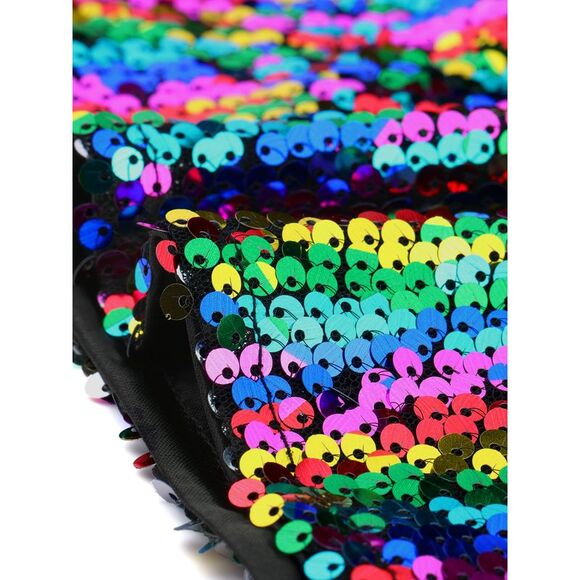 Sequin Camisole Club Party Glitter Disco Sparkle Cami Top Silver - Picture 5 of 5